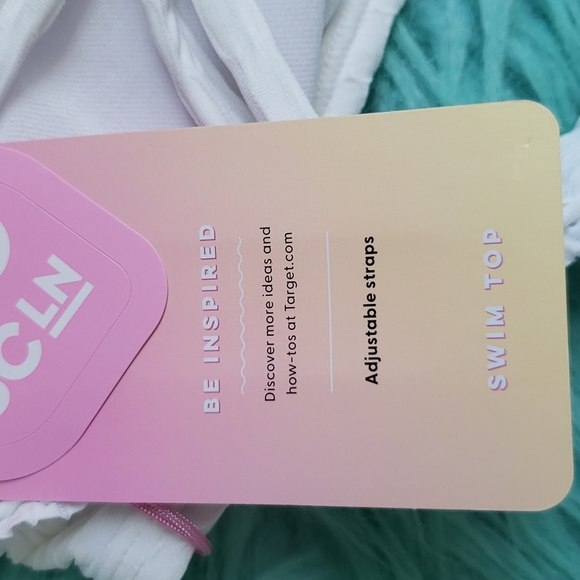 NWT Stoney Clover Ln women's white ruffle swim top - Picture 7 of 8